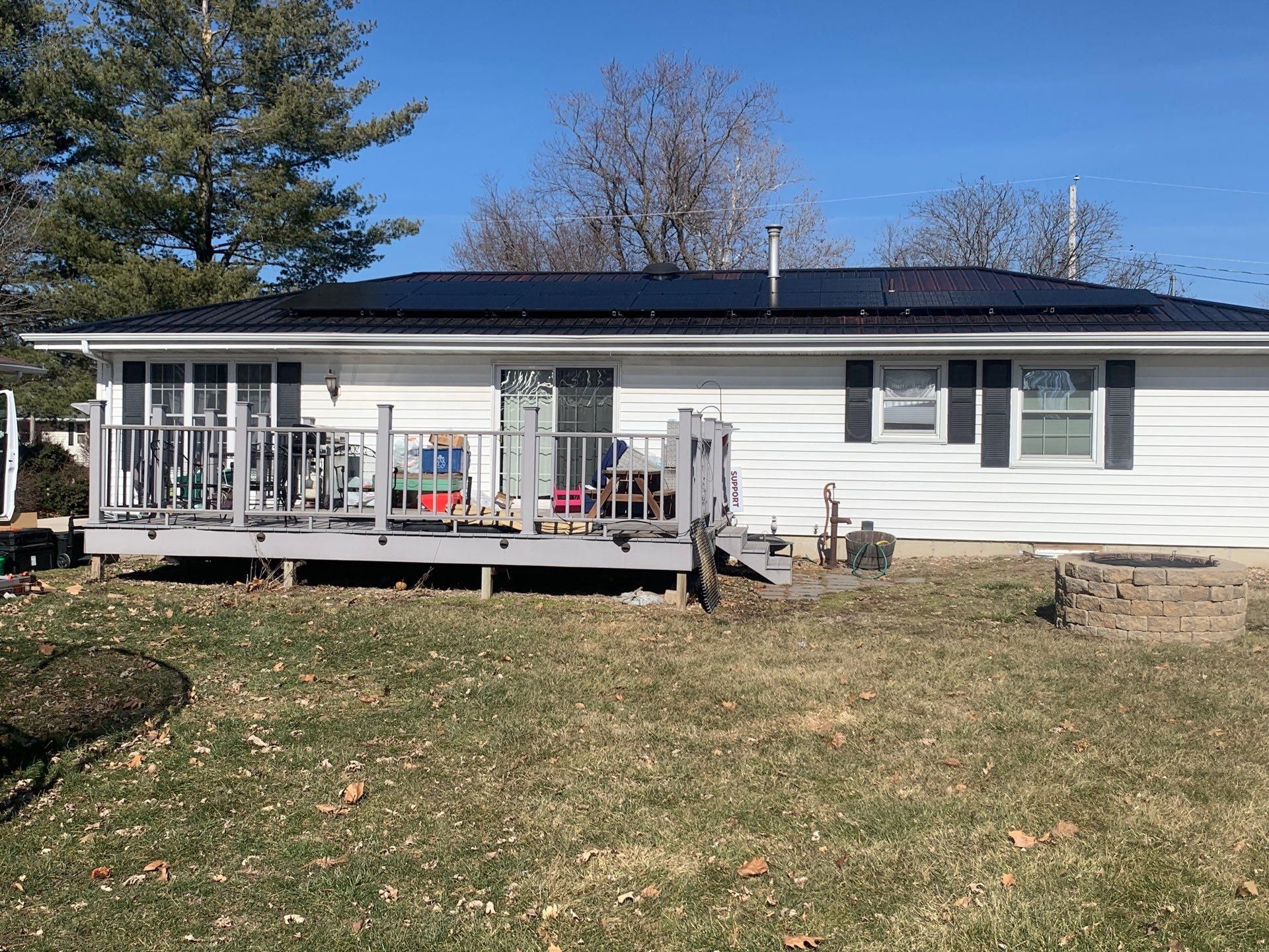 Residential solar installation in Iowa
